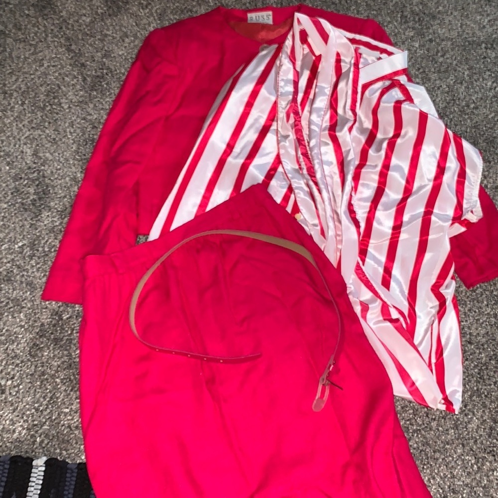 Vintage pink power suit